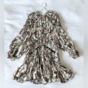 Zimmermann Drop Waist Floral and Sequin Dress